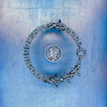 PRODUCT SHOT CLOSEUP SCAN OF LAST BYTE CORE BRACELET 304 STAINLESS STEEL CHAIN MAILLE JEWELRY SPIKEY BYZANTINE MEDIUM WEAVE AND 2 IN 1 MEDIUM WEAVE